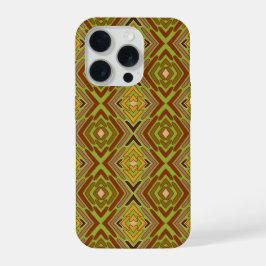 Patrón Tribal Étnico Rojo Verde Dorado