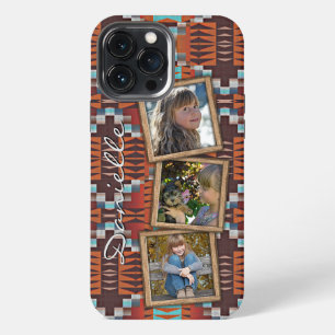 Funda Para iPhone 13 Pro Max Patrón Tribal Indio Americano Nativo Personalizado