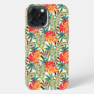 Funda Para iPhone 13 Pro Max Patrón Tropical Brillante