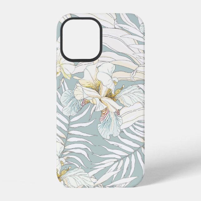 Funda Para iPhone Patrón tropical sin fisuras con flores Orquídea, F (Reverso )