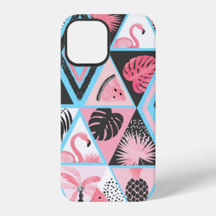 Funda Para iPhone 12 Patrón tropical sin fisuras en estilo patchwork. V