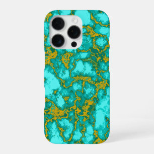 Funda Para iPhone 16 Pro Patrón turquesa