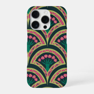 Funda Para iPhone 16 Pro patrón verde en forma de concha