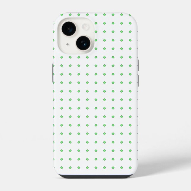 Funda Para iPhone patrón verde y blanco (Reverso )