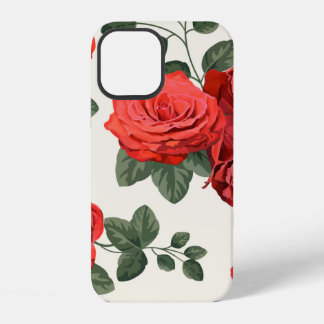 Funda Para iPhone 12 Patrón vintage sin inconvenientes con rosas