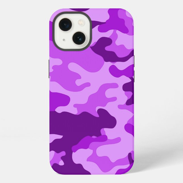 Funda Para iPhone Patrón Violet Camo (Reverso )