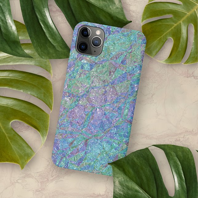 Funda Para iPhone Patrón violeta azul turquesa rosa de mármol violet (Subido por el creador)