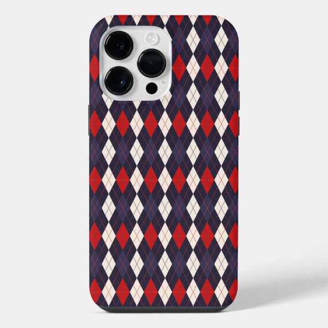 Funda Para iPhone Patrón violeta rojo profundo (Reverso )