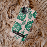 Funda Para iPhone 11Pro Max Patrón y nombre de hojas de palma verde y rosa tro<br><div class="desc">El diseño de las hojas de palma rosadas y verdes tropicales es vibrante y animado, con elementos naturales y estéticos tropicales. El diseño de las hojas de palmera exuberantes en tonos rosa y verde crea un contraste llamativo y un aspecto llamativo.En general, el patrón de las hojas de palmeras rosadas...</div>