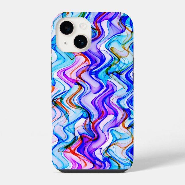 Funda Para iPhone Patrón Zig Zag de ondas múltiples de Guay (Reverso )
