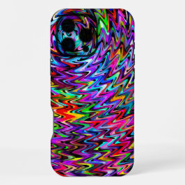 Funda Para iPhone 16 Pro Max Patrón Zigzag de colores de torneado