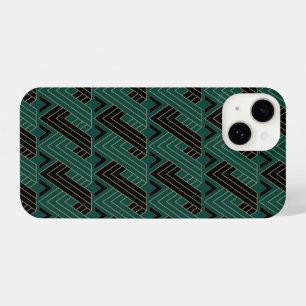 Funda Para iPhone 14 Patrones Art Deco Cintas Verdes