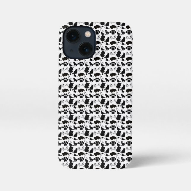 FUNDA PARA iPhone PATRONES DE GATOS NEGROS (Reverso )