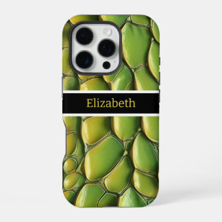 Funda Para iPhone 16 Pro Patrones de piel de serpiente vibrantes a la luz d