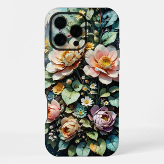 Funda Para iPhone 16 Pro Max Patrones Florales Vintage