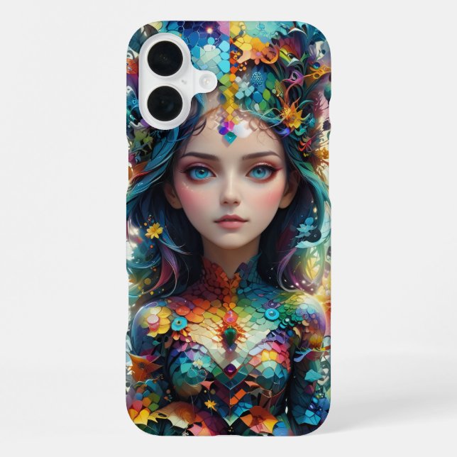 Funda Para iPhone Patrones geométricos de niña (Reverso )