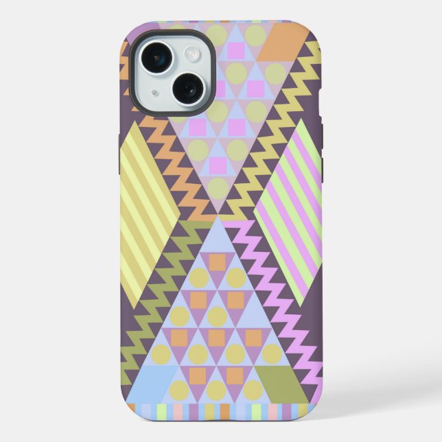 Funda Para iPhone Patrones geométricos lindos (Reverso )