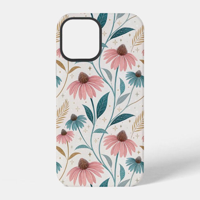 Funda Para iPhone Pattern Echineceas Glitter (Reverso )