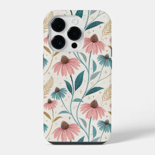 Funda Para iPhone 14 Pro Pattern Echineceas Glitter