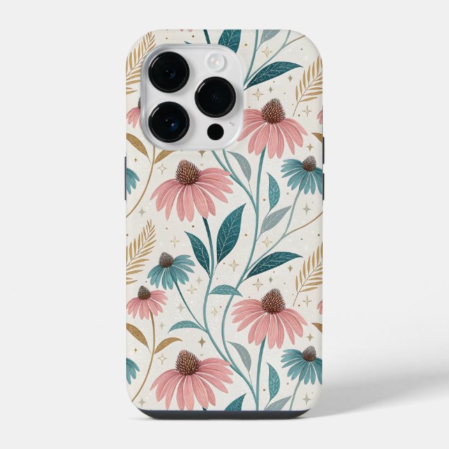 Funda Para iPhone Pattern Echineceas Glitter (Reverso )