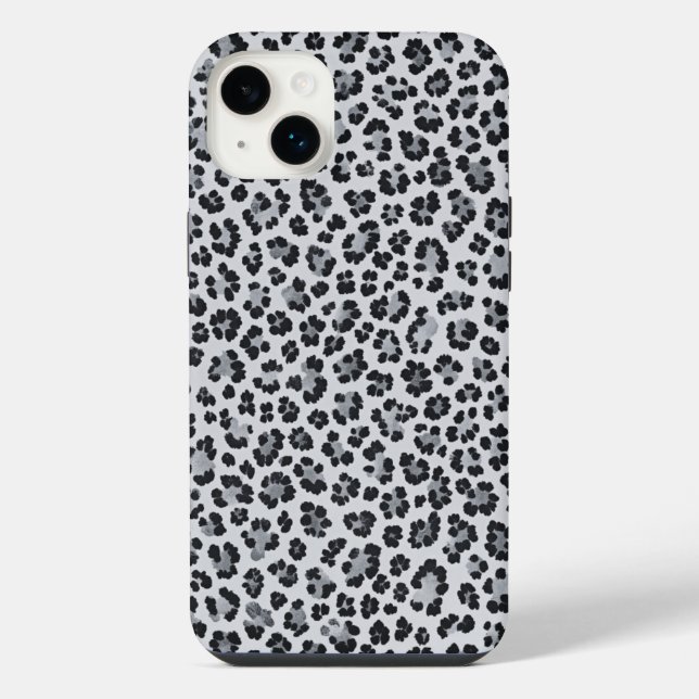 Funda Para iPhone Pattern Leopard Print Gray (Reverso)