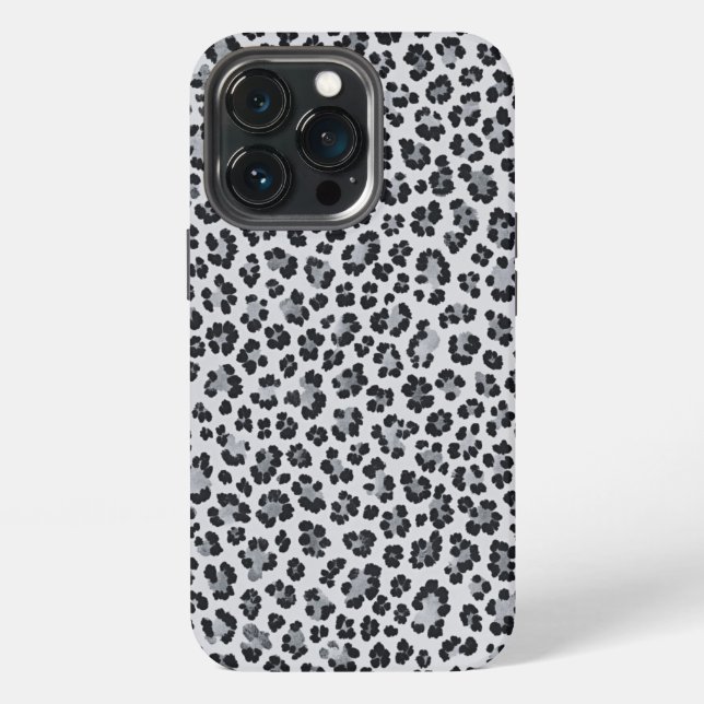 Funda Para iPhone Pattern Leopard Print Gray (Reverso )