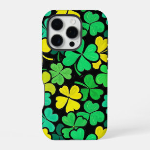 Funda Para iPhone 16 Pro Pattern St. Patrick's Day Clowers 