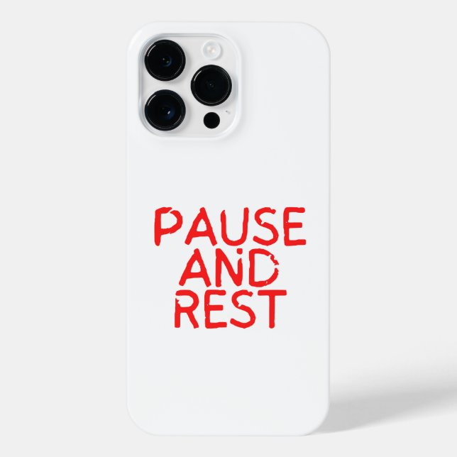 Funda Para iPhone Pausa y descansa. (Reverso)
