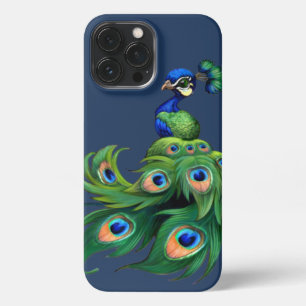 Funda Para iPhone 13 Pro Max Pavo Real Azul De Estilo