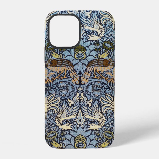 Funda Para iPhone Pavo real y dragón, William Morris (Reverso )