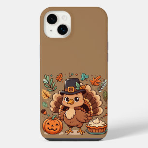 Funda Para iPhone 14 Plus Pavo y calabaza lindos de dibujos animados para el