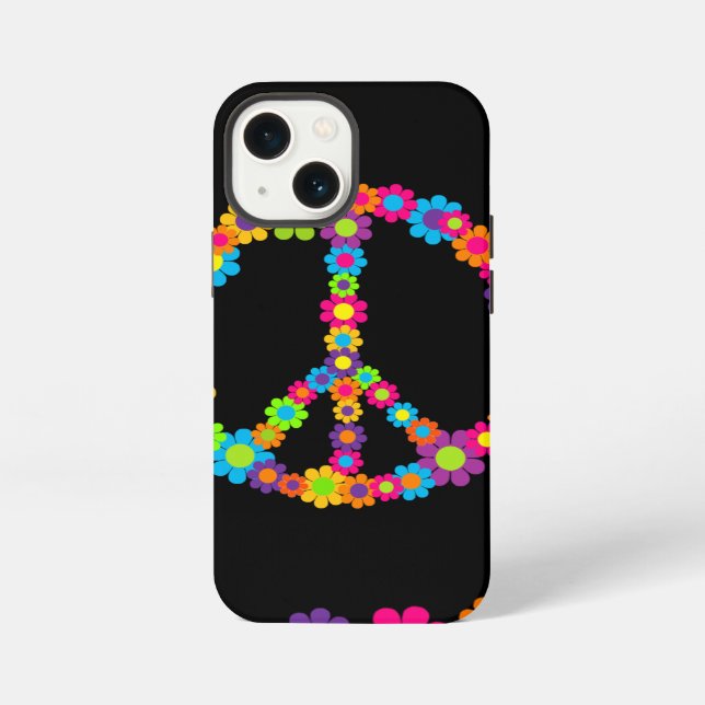 Funda Para iPhone Paz del poder de las flores pop (Reverso )