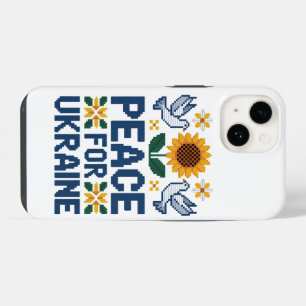 Funda Para iPhone 14 Paz para el arte popular en píxeles de Ucrania