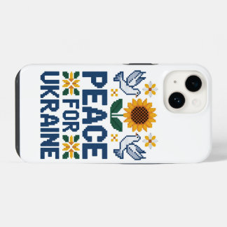Funda Para iPhone 14 Paz para el arte popular en píxeles de Ucrania