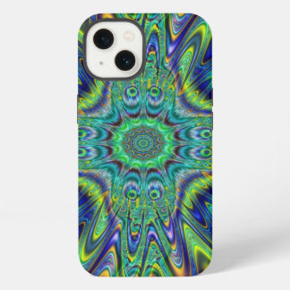 Peacock Feather Neon Fractal Funky Designer Art