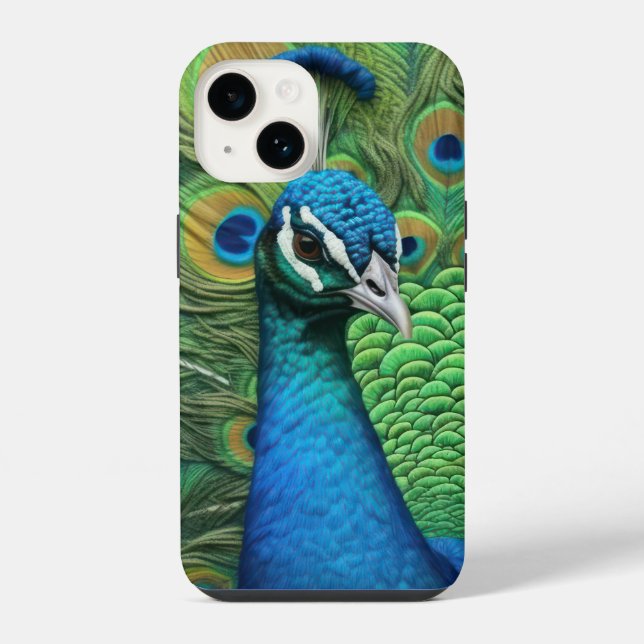 Funda Para iPhone Peacock Feathers (Reverso )