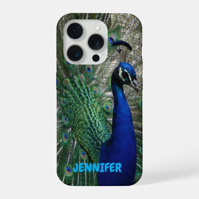 Funda Para iPhone Peacock Personalized iPhone Cell Phone Cover (Reverso )