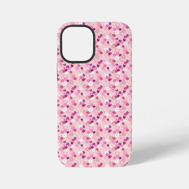 Funda Para iPhone Pearls, Flowers, & Pink (Reverso )