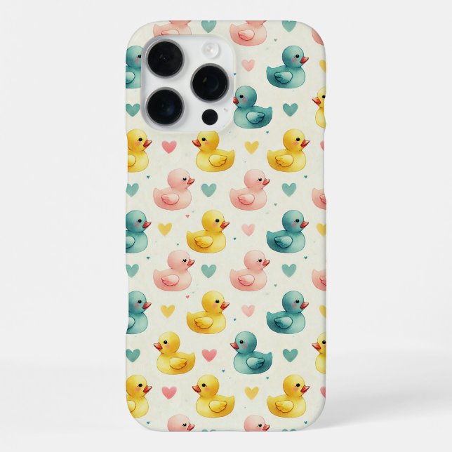 Funda Para iPhone Pechuga de patito con patrón de pastel al agua con (Reverso )
