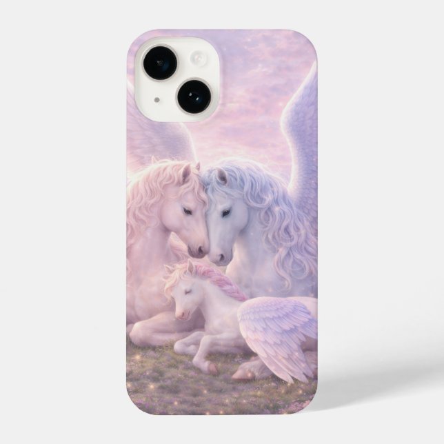 Funda Para iPhone Pegasus Family Dream – Soft Fantasy Art  (Reverso )