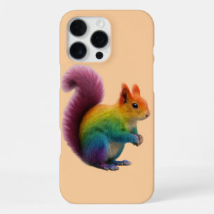 Funda Para iPhone 16 Pro Max  Pegatina de ardilla con pelaje de arcoíris colori