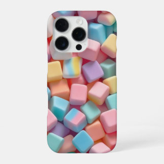 Funda Para iPhone 16 Pro Pegatina de teléfono de bloques abstractos pastel 