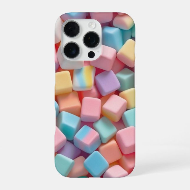 Funda Para iPhone Pegatina de teléfono de bloques abstractos pastel  (Reverso)