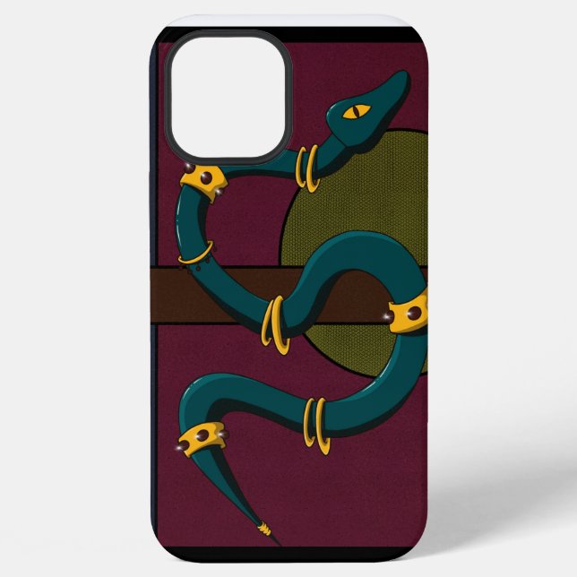 Funda Para iPhone Pegatina Serpiente Cuadrada (Reverso )