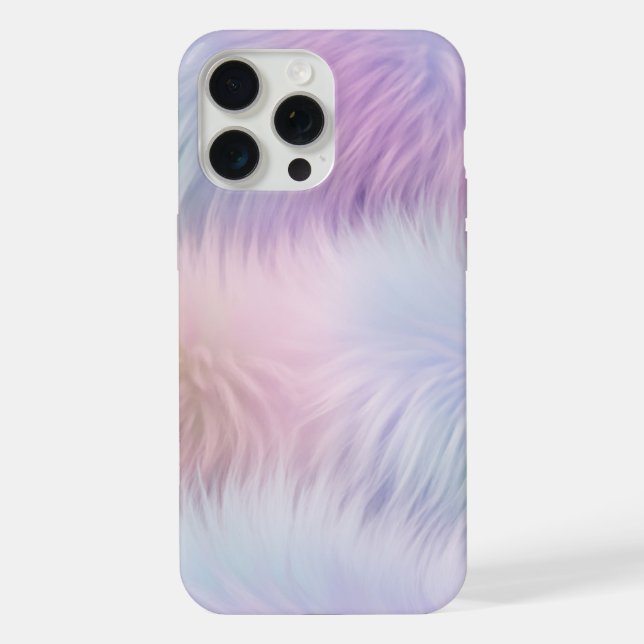 Funda Para iPhone Pelo de Arcoíris Pastel (Reverso )