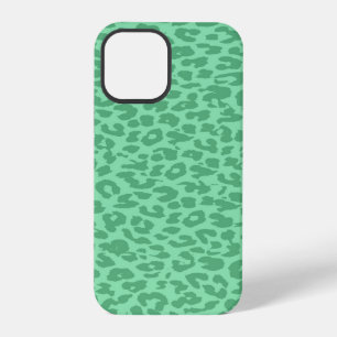 Funda Para iPhone 12 Pro Pelo de estampado de leopardo color turquesa medio