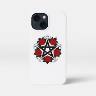 Funda Para iPhone 13 Mini Pentagram con rosas rojas