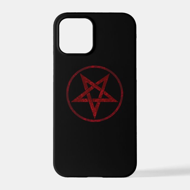 Funda Para iPhone Pentagram del diablo Rojo (Reverso )