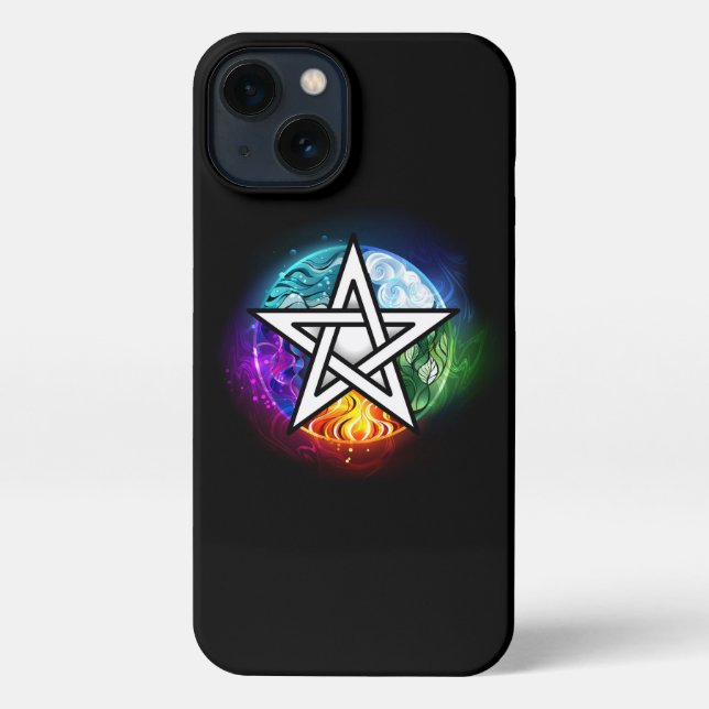 Funda Para iPhone Pentagrama de Wiccan (Reverso )