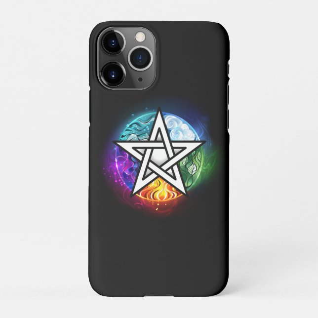 Funda Para iPhone Pentagrama de Wiccan (Reverso)